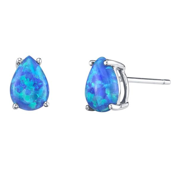 14k Created Opal Earrings Sam Dial Jewelers Pullman, WA