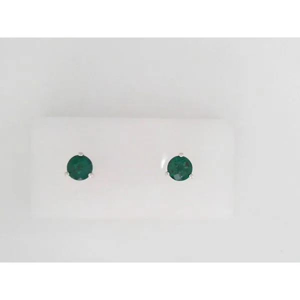 Checkerboard Cut Emerald Martini Earrings Sam Dial Jewelers Pullman, WA