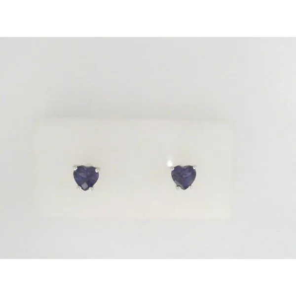 Heart Shaped Alexandrite Stud Earrings Sam Dial Jewelers Pullman, WA