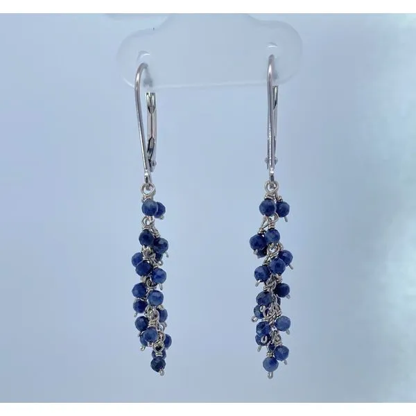 14KW SAPPHIRE DANGLE EARRINGS
