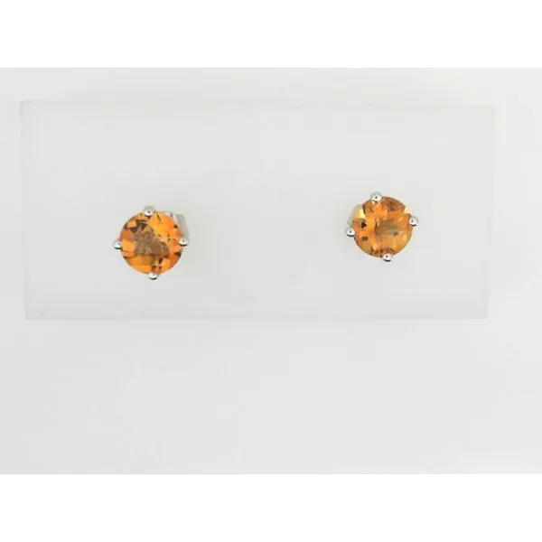White Gold Citrine Earrings Sam Dial Jewelers Pullman, WA
