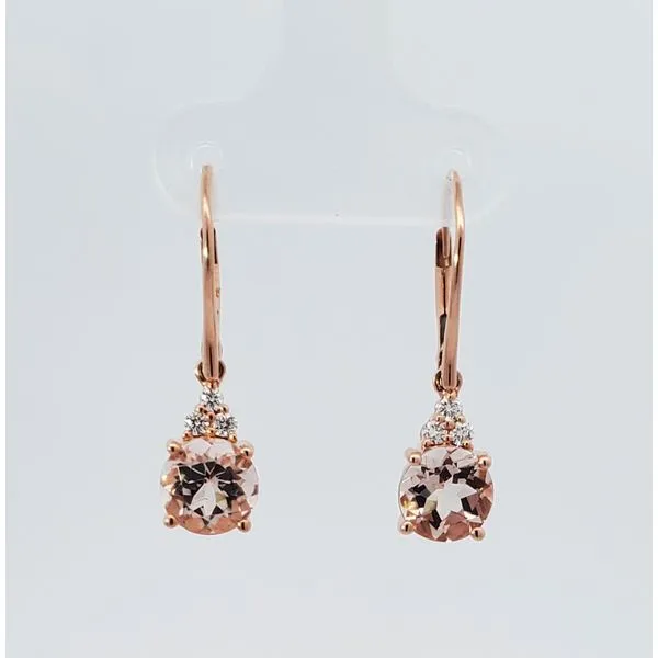 Morganite Rose Gold Earrings Sam Dial Jewelers Pullman, WA