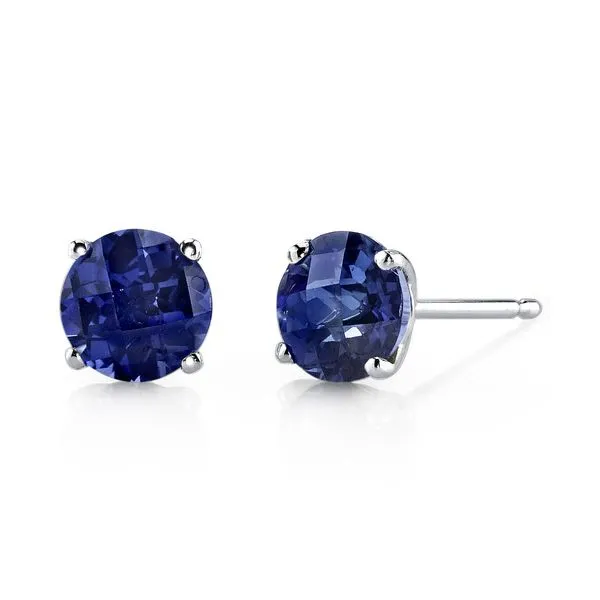 Sapphire Lab Stud Earrings