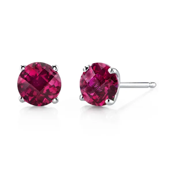Lab Created Ruby Earring Studs Sam Dial Jewelers Pullman, WA