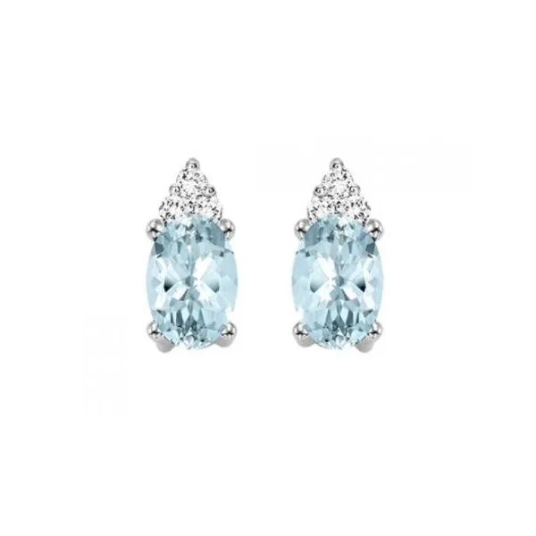 Aquamarine and Diamond Earrings Sam Dial Jewelers Pullman, WA