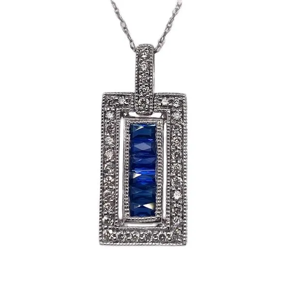 Art Deco Sapphire Pendant Sam Dial Jewelers Pullman, WA