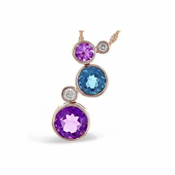 Bezel-Set Multi Stone Pendant Sam Dial Jewelers Pullman, WA