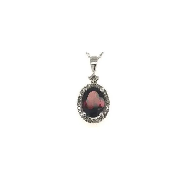 Oval Cut Garnet Necklace Sam Dial Jewelers Pullman, WA