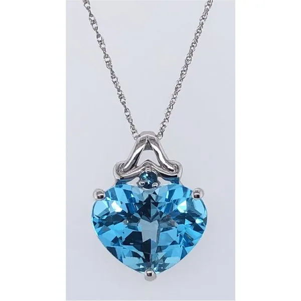 HEART-SHAPED BLUE TOPAZ PENDANT Sam Dial Jewelers Pullman, WA