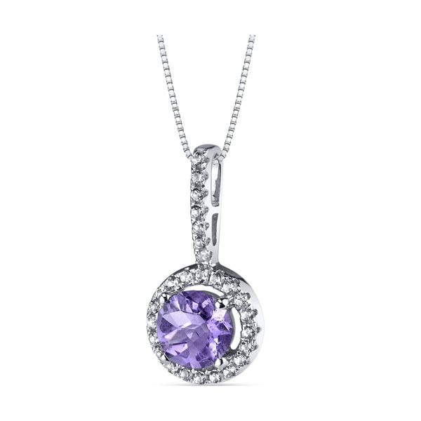 TANZANITE HALO NECKLACE Sam Dial Jewelers Pullman, WA