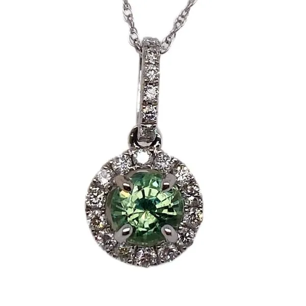 Demantoid Halo Pendant Sam Dial Jewelers Pullman, WA