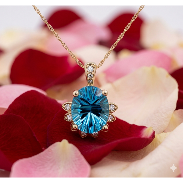 Topaz Pendant with Diamond Accented Bail Sam Dial Jewelers Pullman, WA