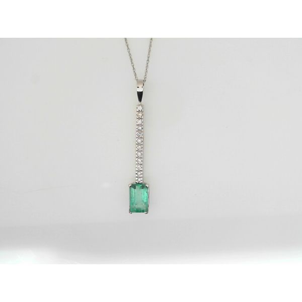 Natural Emerald Drop Pendant Sam Dial Jewelers Pullman, WA