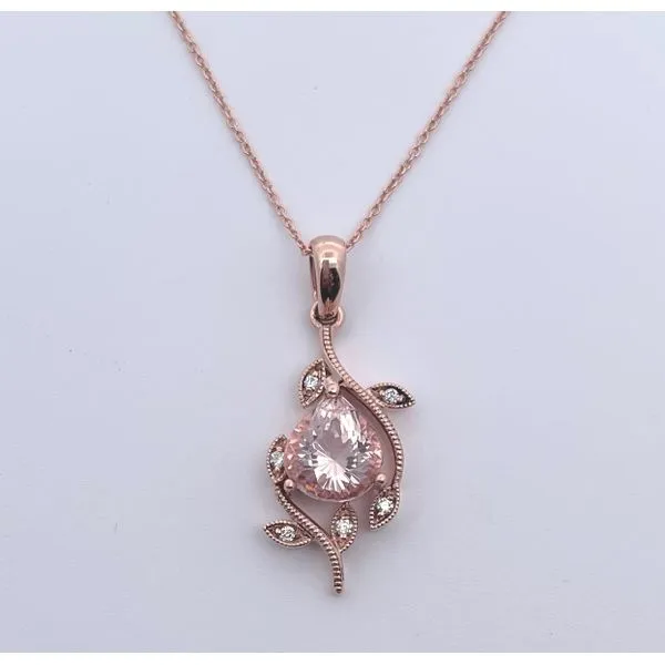 Rose Gold Pear-cut Morganite Sam Dial Jewelers Pullman, WA