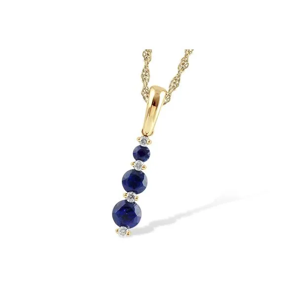 3 stone, diamond accented pendant Sam Dial Jewelers Pullman, WA