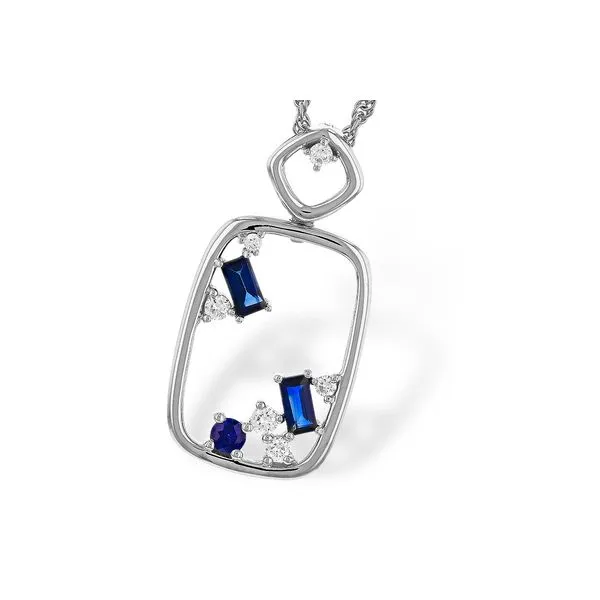 Sapphire and Diamond Accented Necklace Sam Dial Jewelers Pullman, WA