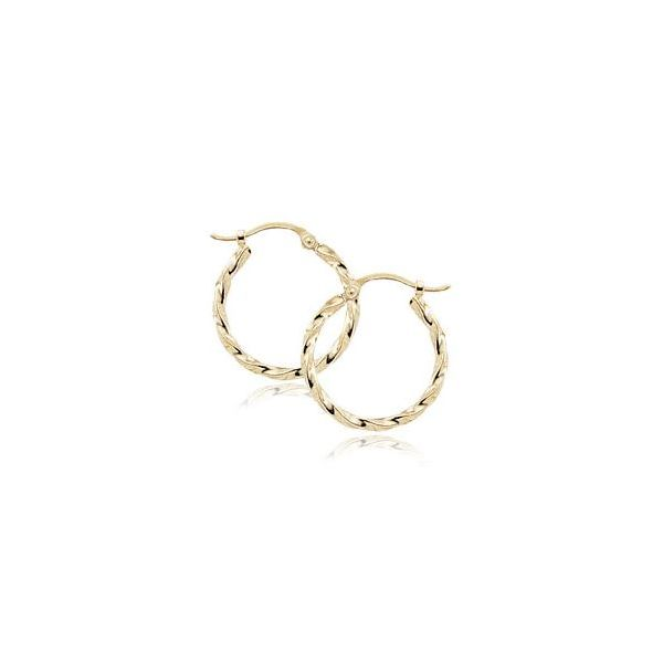 Yellow Gold Twisted Hoops Sam Dial Jewelers Pullman, WA