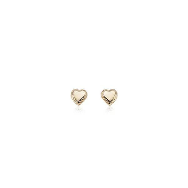 Yellow Gold Heart Earrings Sam Dial Jewelers Pullman, WA