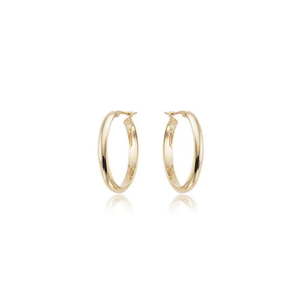 Yellow Gold Round Tube Hoops similar item image