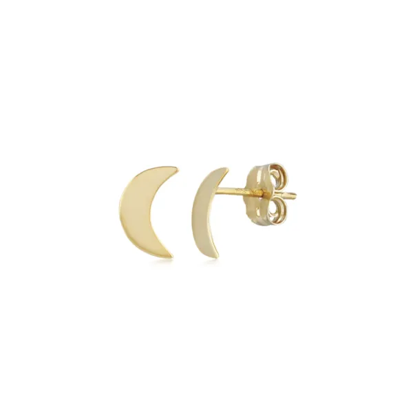 14 Karat Yellow Gold Moon Earrings Sam Dial Jewelers Pullman, WA