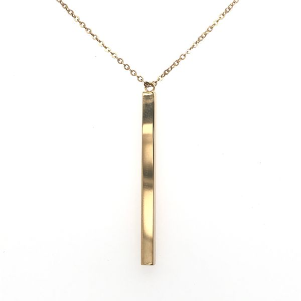 Gold Bar Drop Necklace Sam Dial Jewelers Pullman, WA