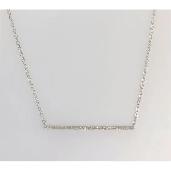 WHITE GOLD DIAMOND BAR NECKLACE Sam Dial Jewelers Pullman, WA