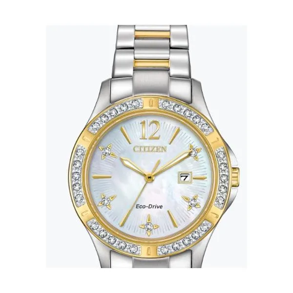 Ladies Two-tone Diamond Eco Drive Watch Sam Dial Jewelers Pullman, WA