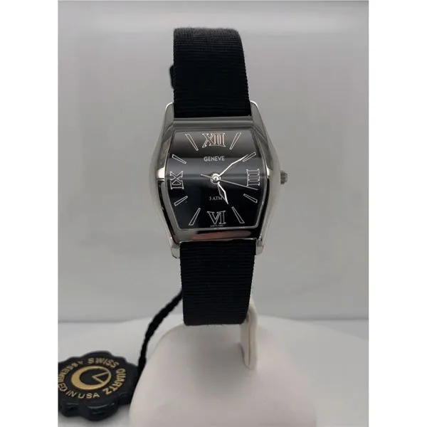 BLACK SATIN CURVED HEXAGONAL WATCH FACE Sam Dial Jewelers Pullman, WA