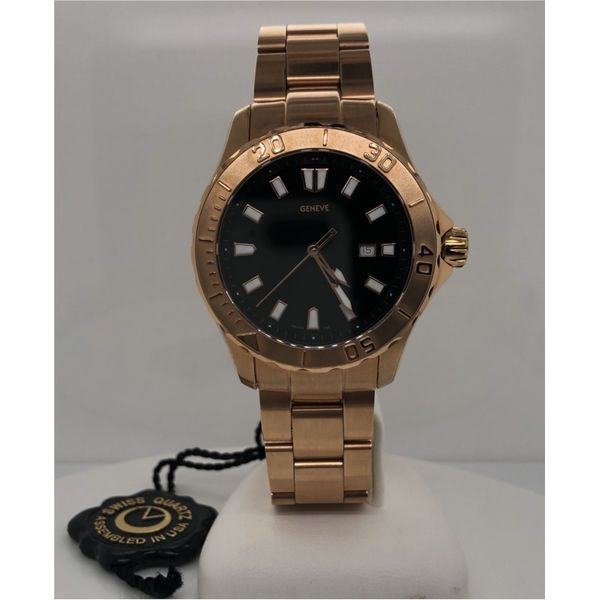 STAINLESS ROSE-TONE BLK FACE WOMENS Sam Dial Jewelers Pullman, WA
