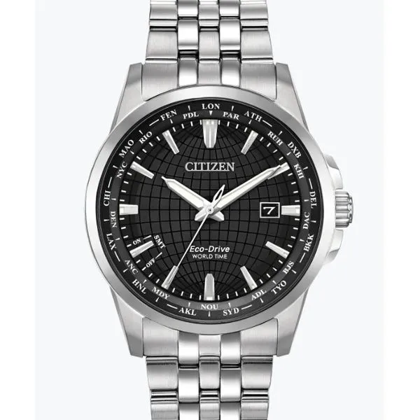 Eco drive hot sale world time watch