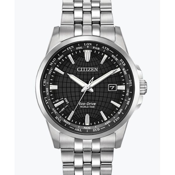 Leather Citizen Watch Guarantee Men's Eco Drive World Time