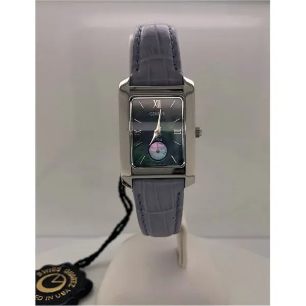 BLACK ALLIGATOR PRINT SQUARE BLACK FACE WATCH Sam Dial Jewelers Pullman, WA