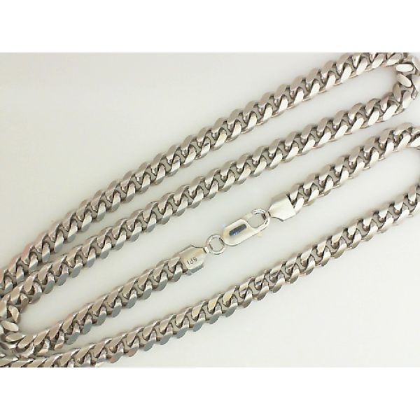 ITALIAN STERLING RHOD-PLATED CURB CHAIN 20