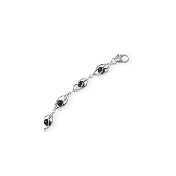 Silver Caged Onyx Bracelet Sam Dial Jewelers Pullman, WA