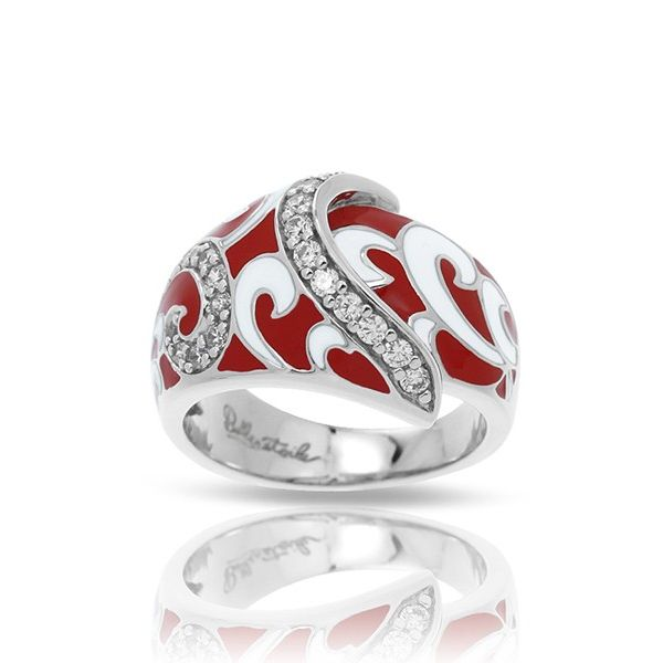 Silver Red & White Ring Sam Dial Jewelers Pullman, WA