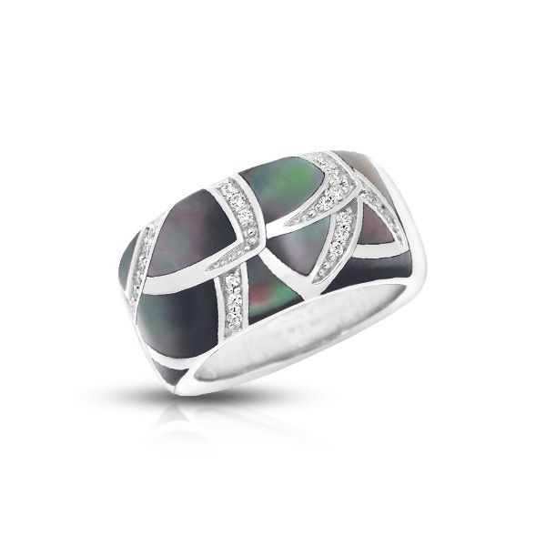 Silver Black Mother of Pearl Ring Sam Dial Jewelers Pullman, WA