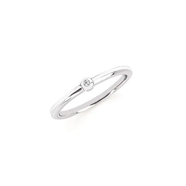 STERLING SILVER BEZEL DIAMOND RING Sam Dial Jewelers Pullman, WA