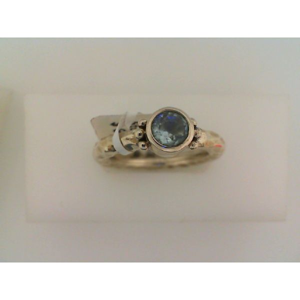 Hammered Blue Topaz Sterling Silver Ring Sam Dial Jewelers Pullman, WA