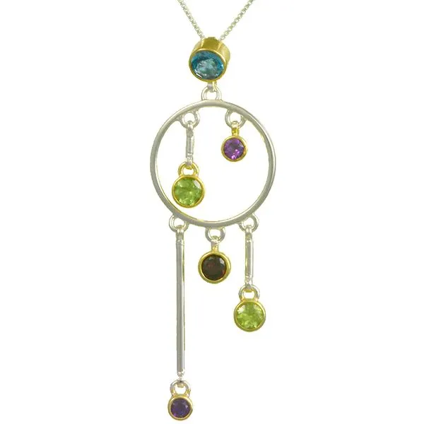 Vermeil Topaz, Peridot, Amethyst, and Garnet Necklace Sam Dial Jewelers Pullman, WA