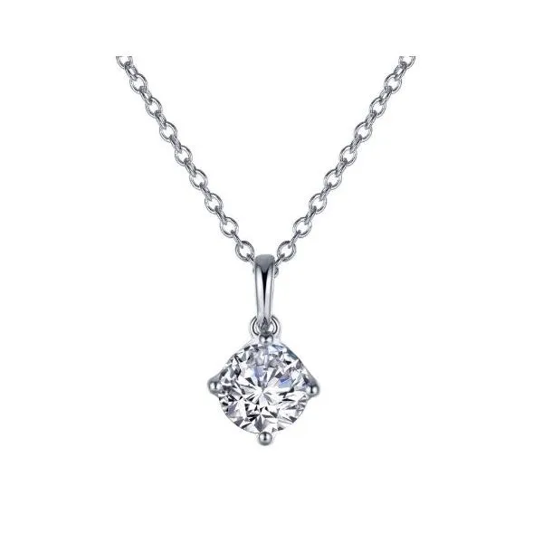 Silver Solitaire Pendant Sam Dial Jewelers Pullman, WA