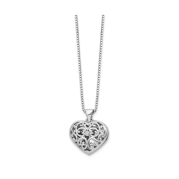 STERLING SILVER HEART LOCKET NECKLACE Sam Dial Jewelers Pullman, WA