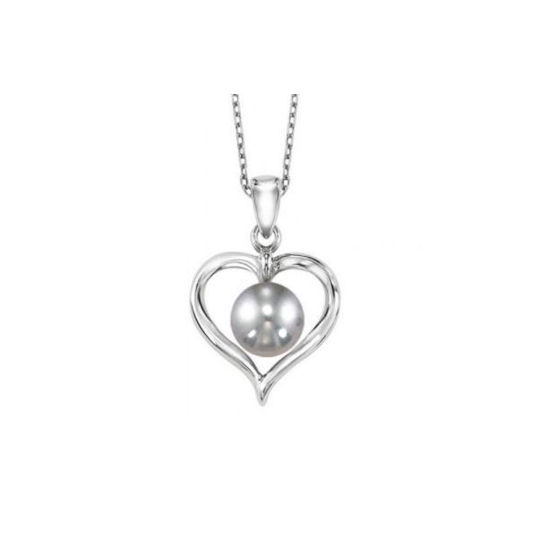 PEARL HEART NECKLACE IN STERLING Sam Dial Jewelers Pullman, WA