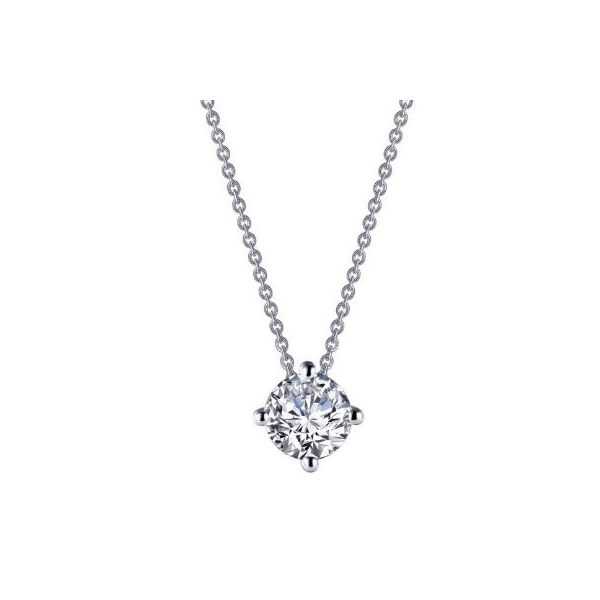 Simulated Diamond Solitaire Necklace Sam Dial Jewelers Pullman, WA