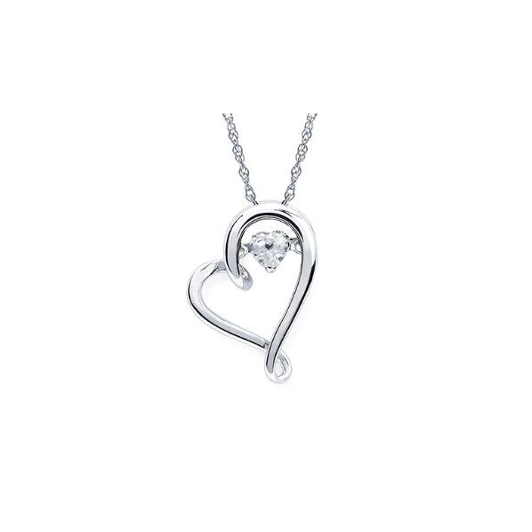 April Birthstone Heart Necklace Sam Dial Jewelers Pullman, WA