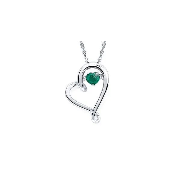 May Birthstone Heart Necklace Sam Dial Jewelers Pullman, WA