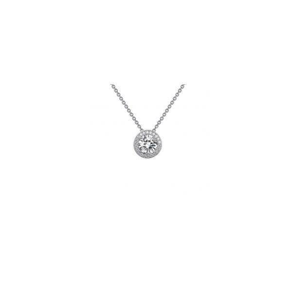 Silver Solitaire Halo Pendant Sam Dial Jewelers Pullman, WA