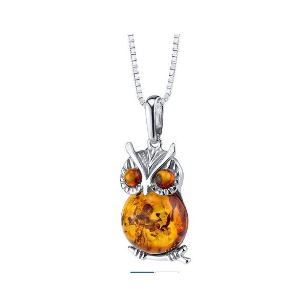 Amber Owl Pendant Sam Dial Jewelers Pullman, WA