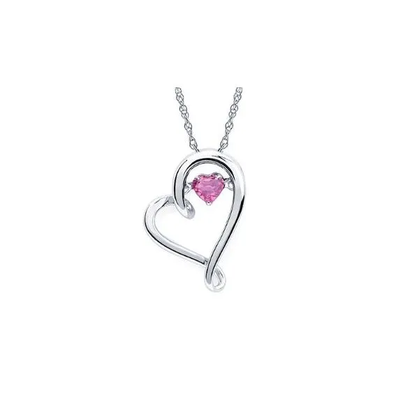 October Birthstone Heart Necklace Sam Dial Jewelers Pullman, WA