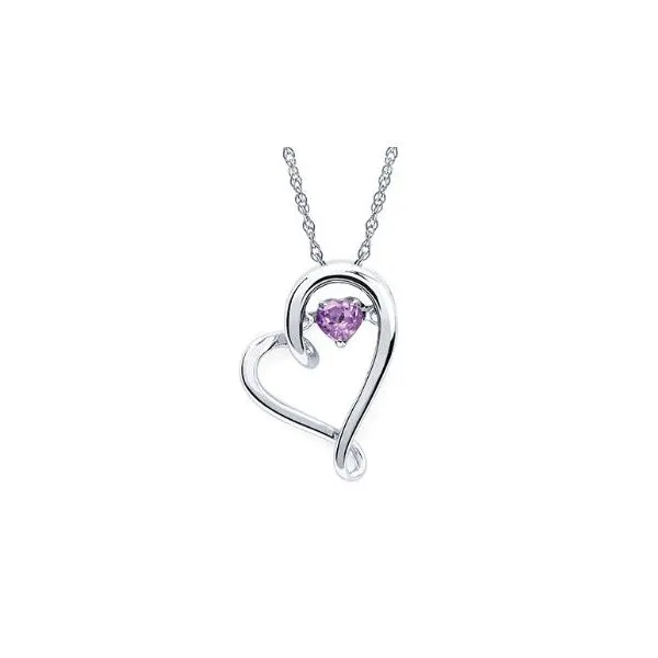 June Birthstone Heart Necklace Sam Dial Jewelers Pullman, WA