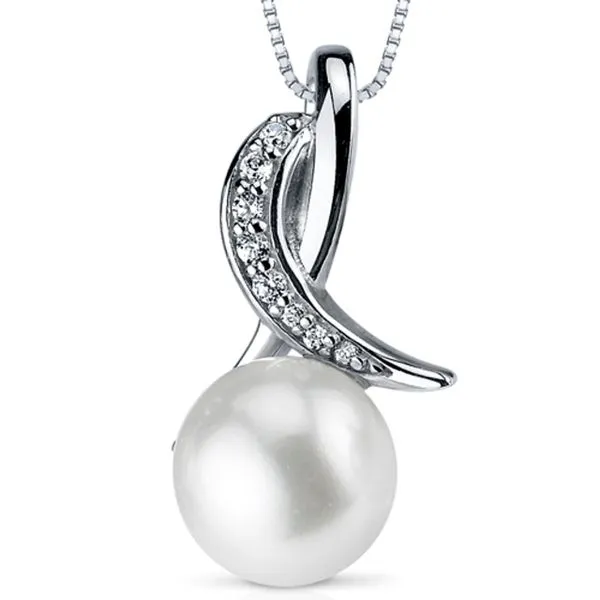 Freshwater Pearl and CZ Necklace Sam Dial Jewelers Pullman, WA